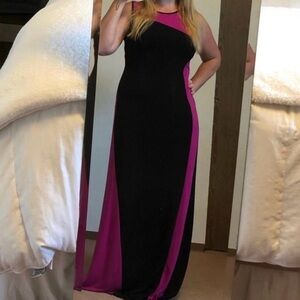 Calvin Klein Black & Pink Maxi Gown